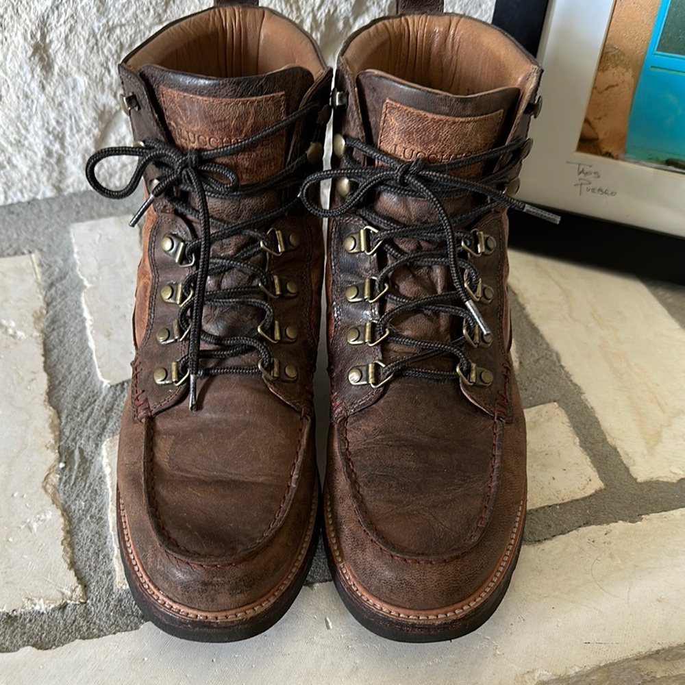Rugged Brown Leather Men's Boots